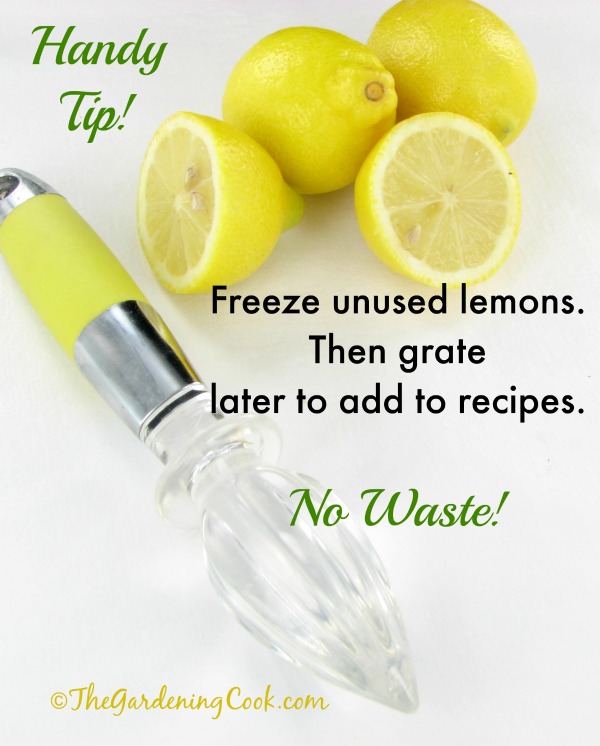 Preostale limone - trik je zamrzovanje in strganje