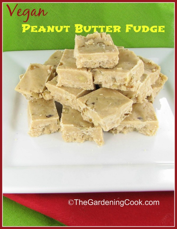 Vegan Peanut Butter Walnut Fudge