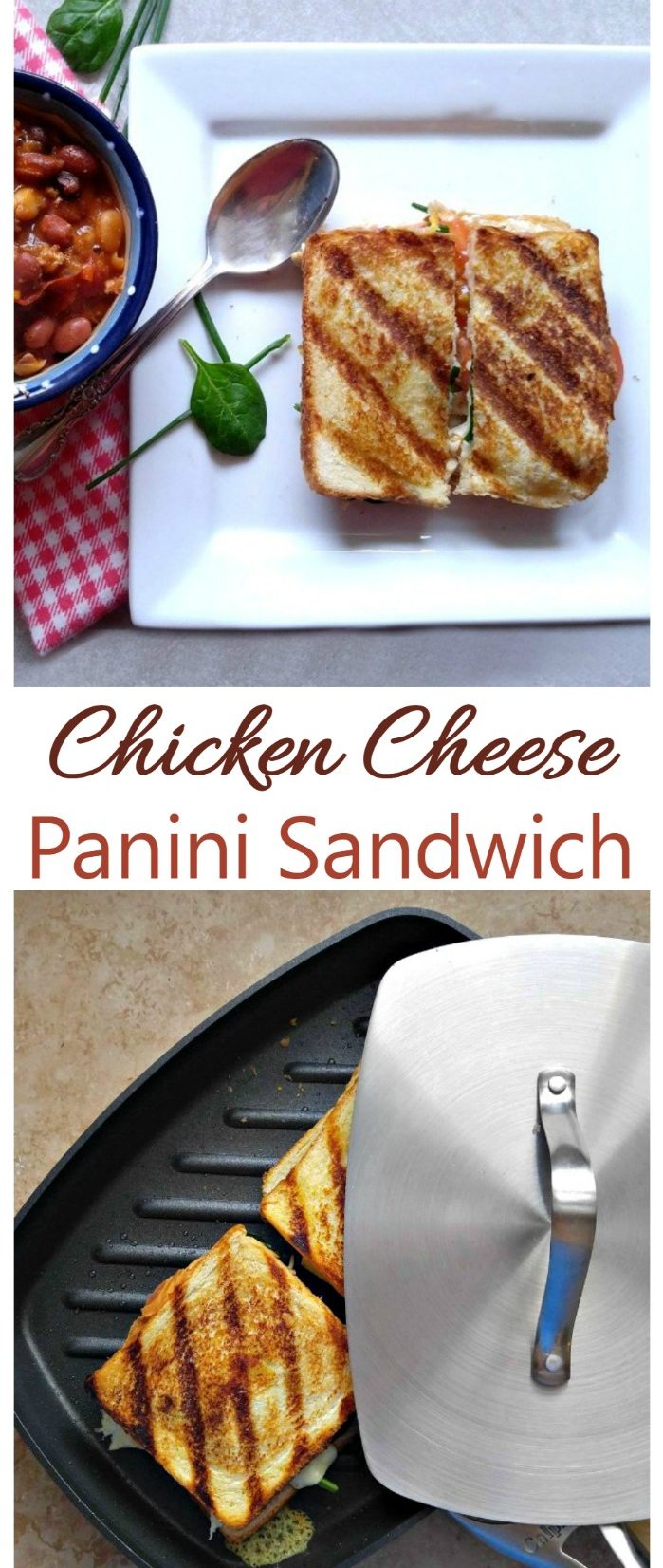 ကြက်သားဒိန်ခဲ Panini Sandwich - နေ့လည်စာကို လျှော့စားပါ။