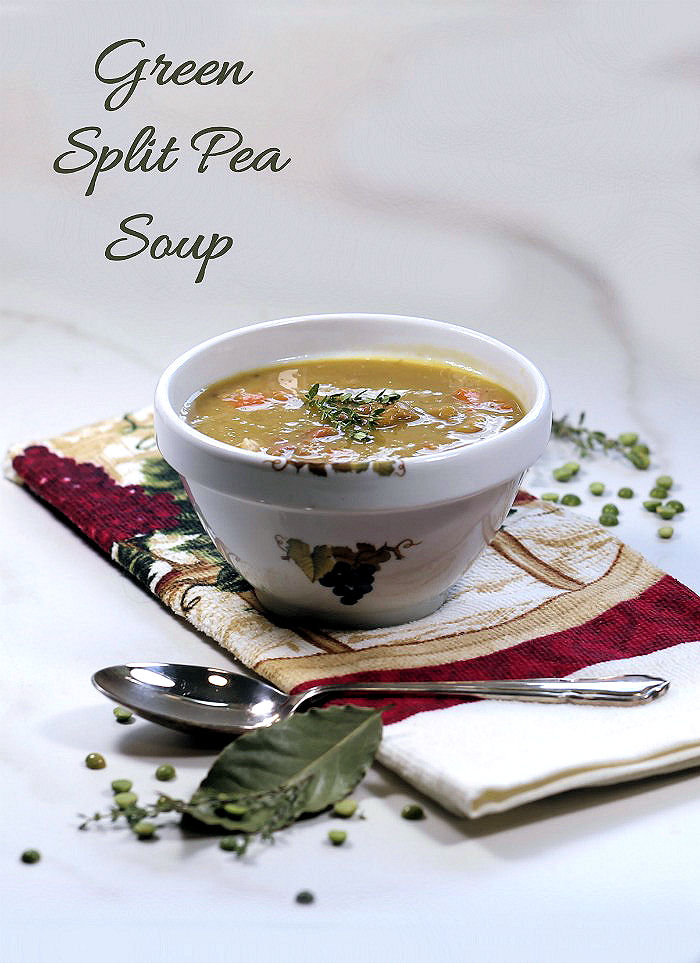 Žalioji žirnių sriuba su kumpio kaulu - Širdinga žirnių sriuba