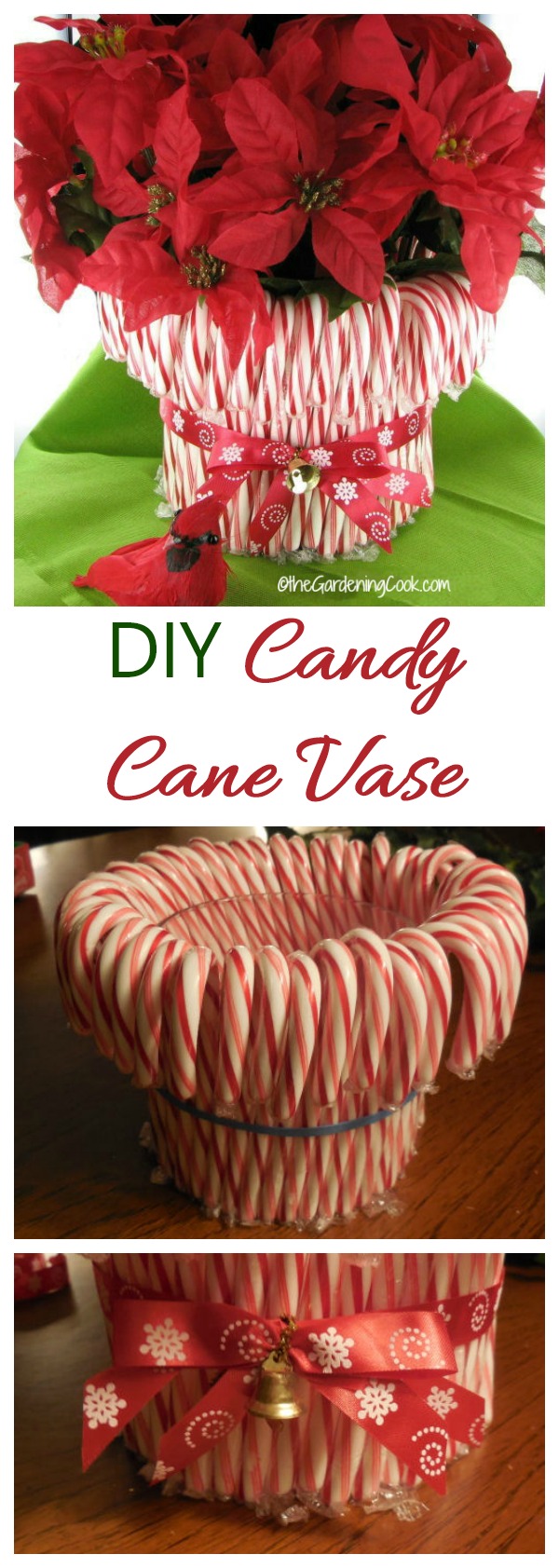 წვრილმანი Candy Cane Vase - Easy Holiday Decor Project