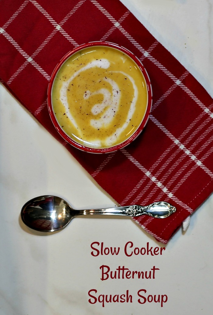 Crockpot Butternut Squash Soup - Slow Cooker Græskarsuppe med Sherry