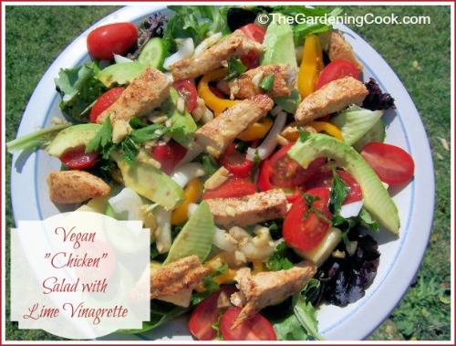 Vegansk tropisk salat med Cilantro Lime Vinaigrette Dressing