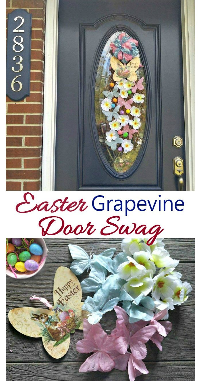 Easter Grapevine Door Swag – Sommerfugler kaniner og egg!