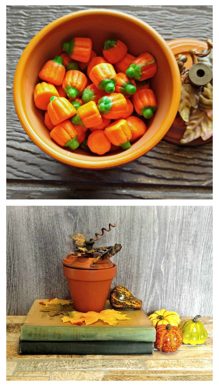 Terra Cotta Pumpkin - Recycled Clay Pot Pumpkin Candy Dish