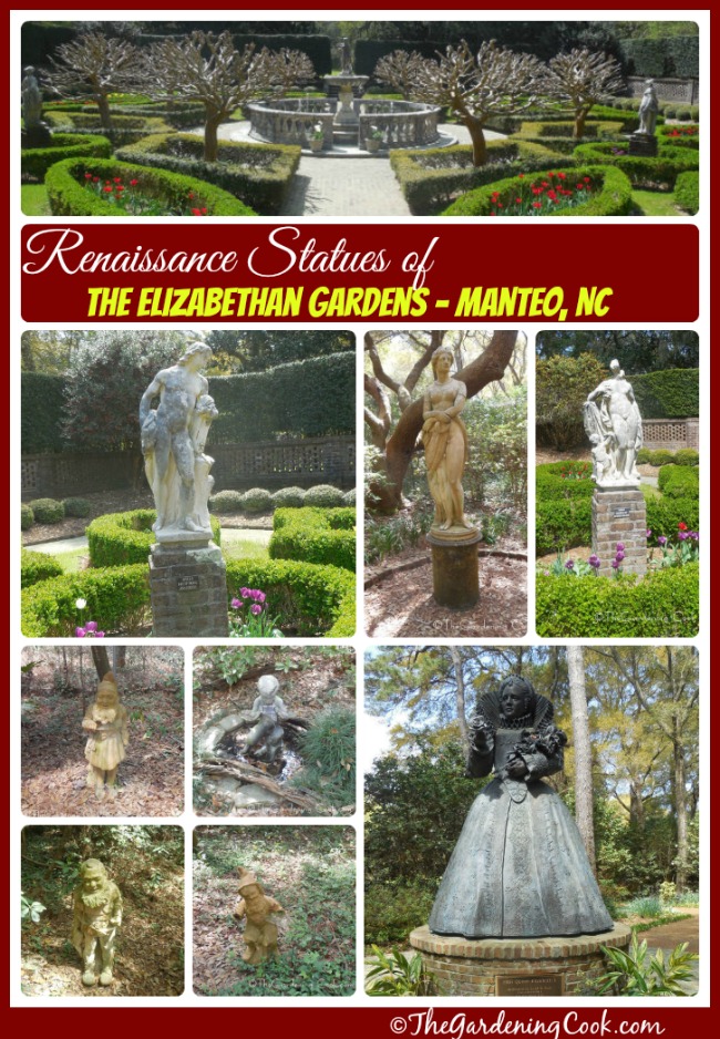 Елизаветинские садовые статуи - Мантео - остров Роанок