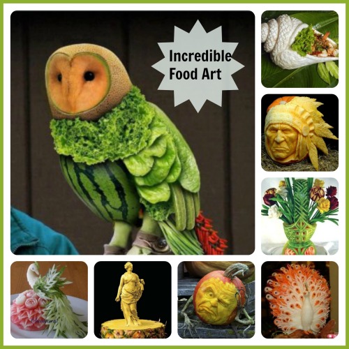Foto di arte alimentare - Galleria e informazioni interessanti sulle sculture alimentari