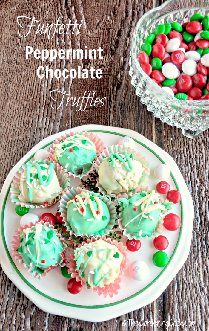 Funfetti Peppermint Chocolate Truffles - Νέα Χριστουγεννιάτικη γλυκιά λιχουδιά