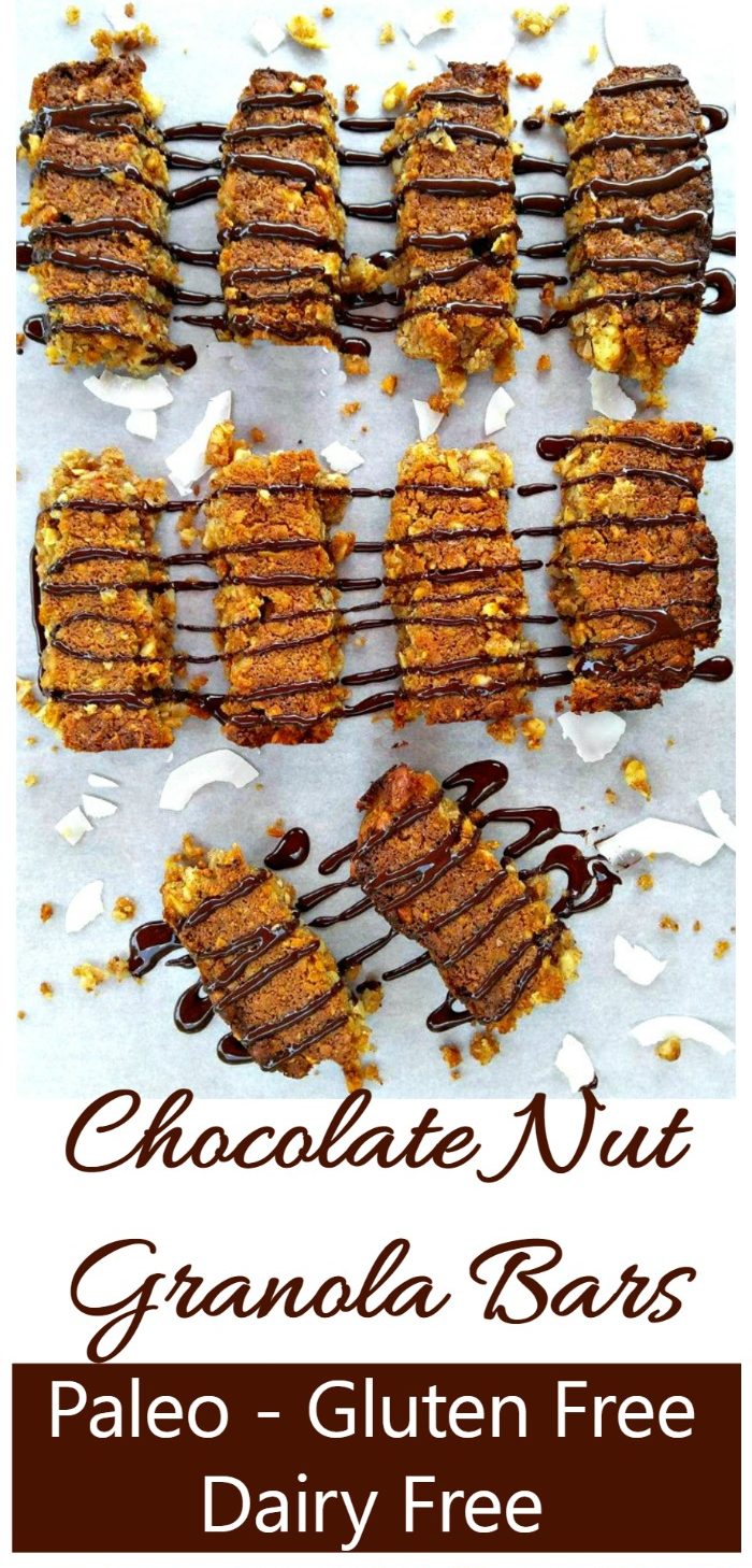 Chocolate Nut Granola Bars - Paleo - Gluten Free