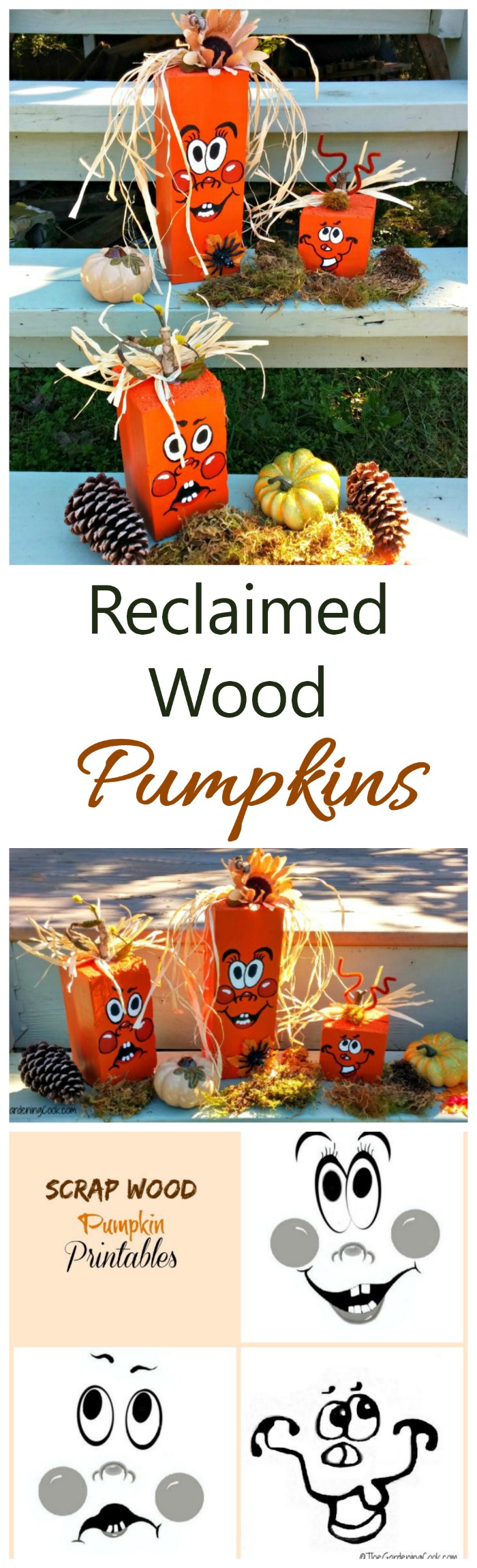 DIY Scrap Wood Pumpkins - Cute Fall Curb Appeal