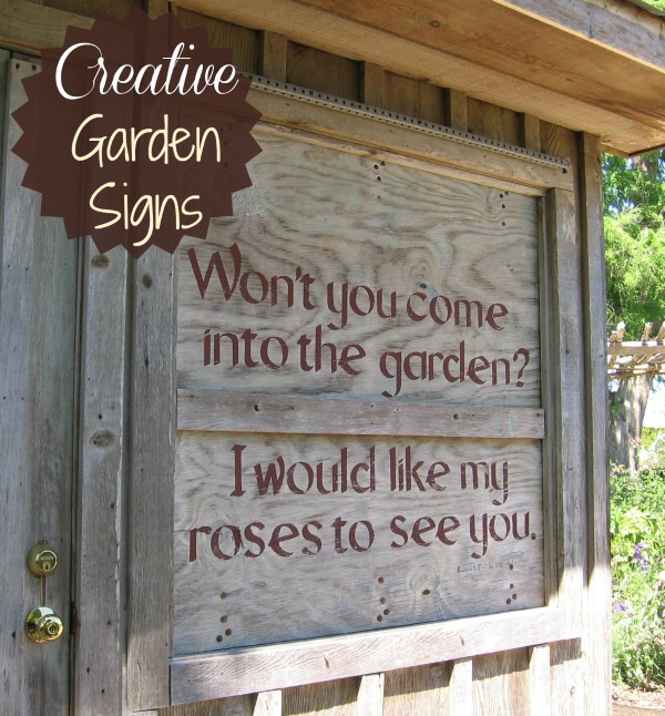 Sinais de xardín creativos: viste o teu xardín.