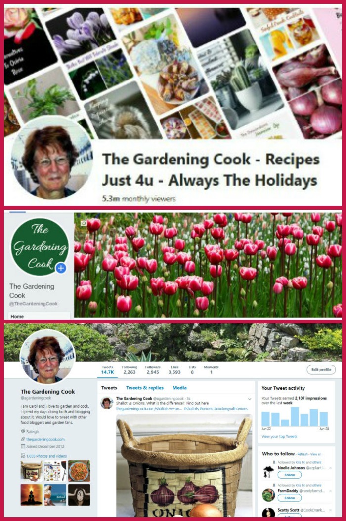 The Gardening Cook op sosjale media -
