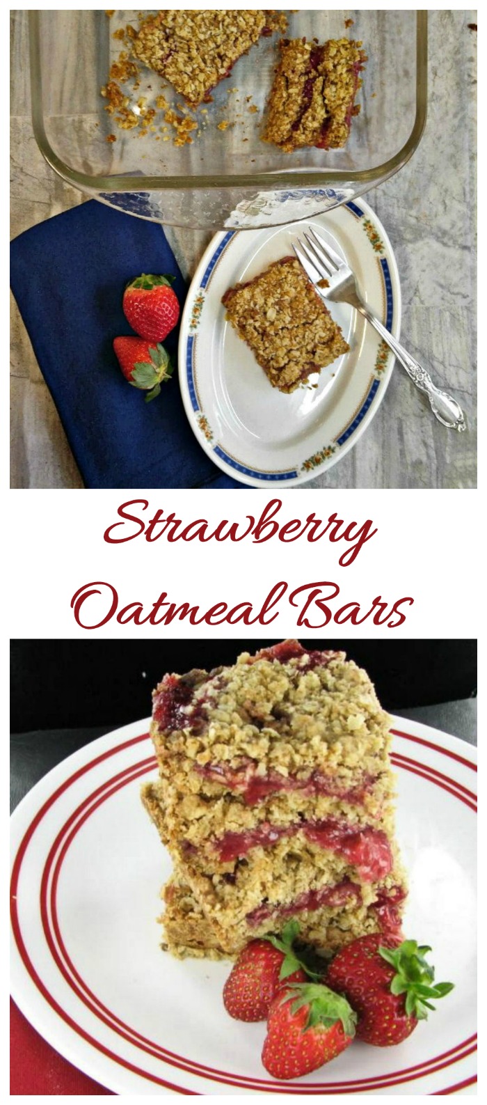 Strawberry oatmeal bars – zdrava pločica ovsenih pahuljica od cjelovite pšenice