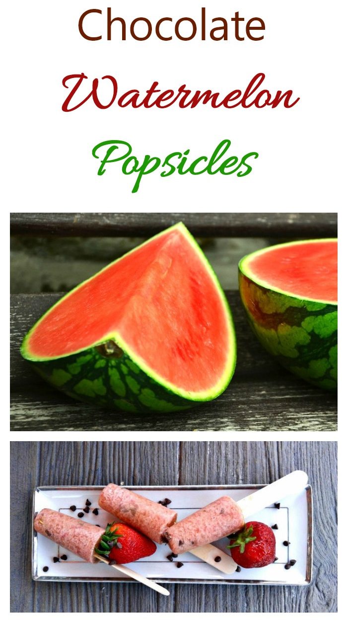 Chocolate Watermelon Popsicles