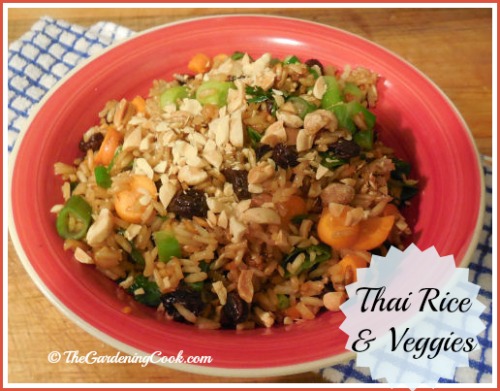 Thai Vegetable Rice - Aziatyske ynspirearre Side Dish Recipe