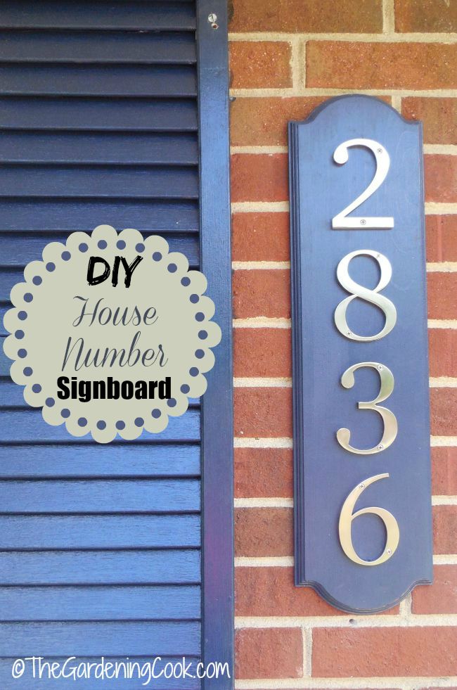DIY सजावटीच्या घर क्रमांक साइनबोर्ड