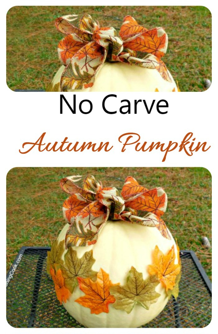 No Carve Autumn Leaf Pumpkin