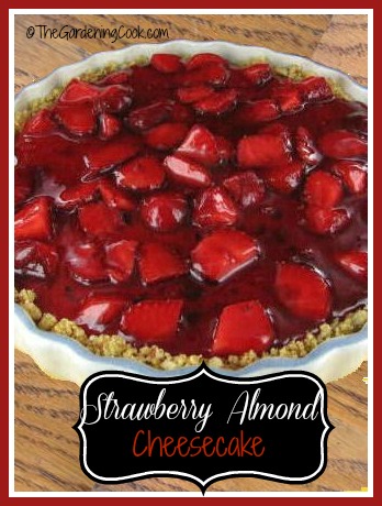 Strawberry Almond Cheesecake ជាមួយ Glaze Topping